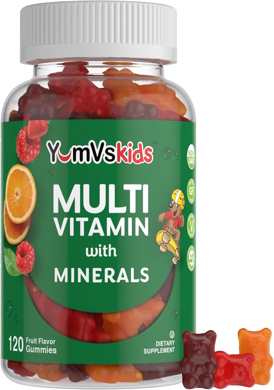 YumVs Kids Multivitamin Gummies - Fruit Flavoured - 120 Count - görsel 1