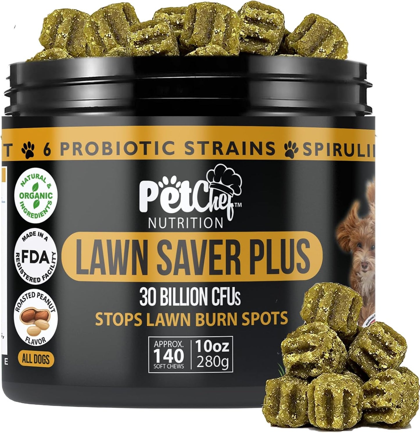 Pet Chef Dog Urine Neutraliser Soft Chews - Lawn Burn Saver - 140 Chews - görsel 1