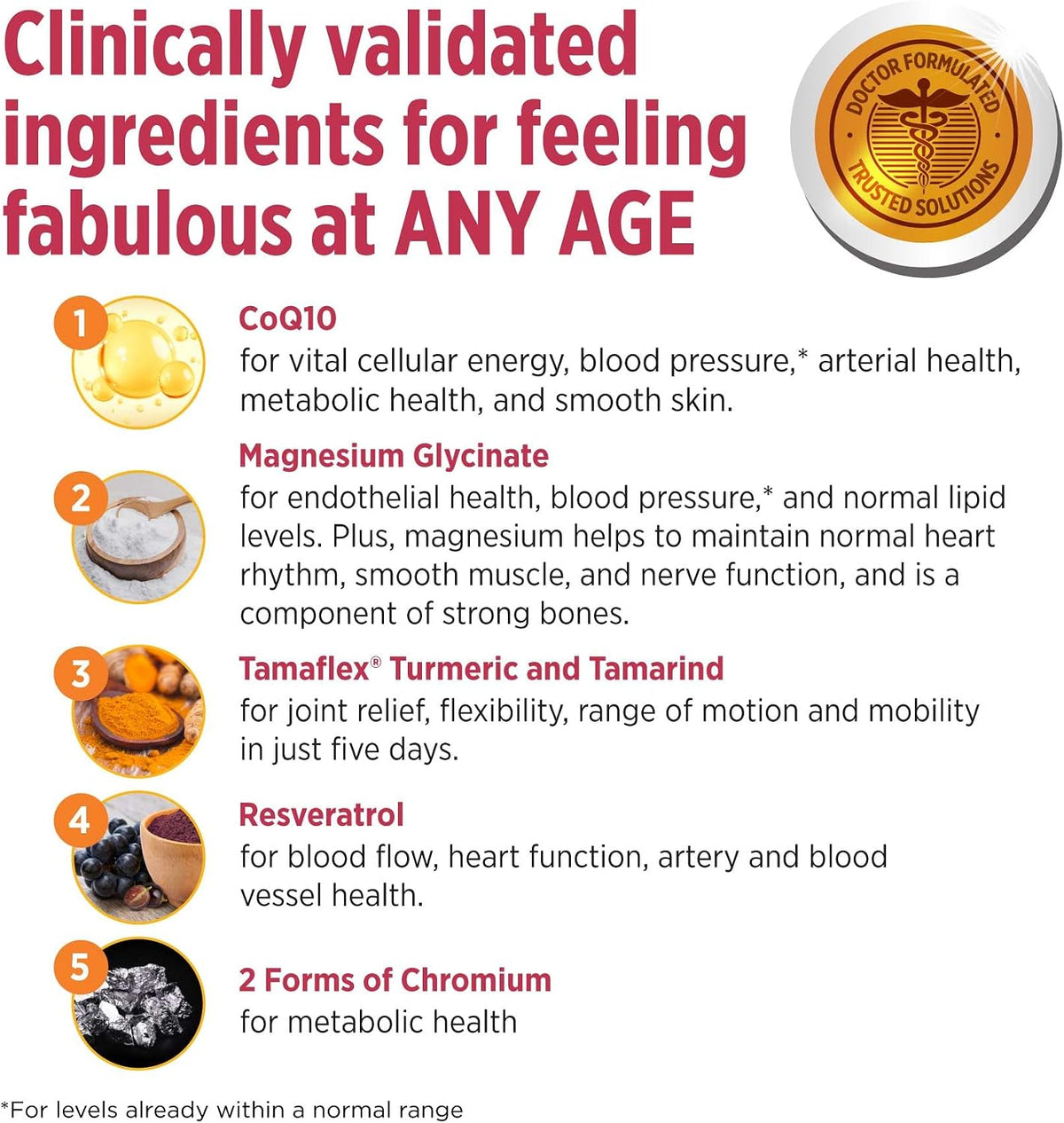 DOCTORS' PREFERRED Daily5 Multivitamin for Women and Men, Clinically Validated Ingredients, Heart, Joints, Circulation, 90 Vegan Capsules - görsel 6