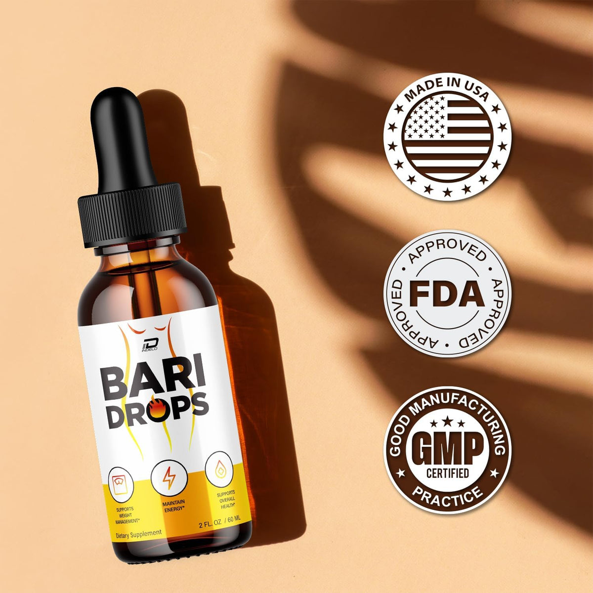 Bari Drops Liquid Supplement - Natural Fitness Support (1 Month Supply) - görsel 5
