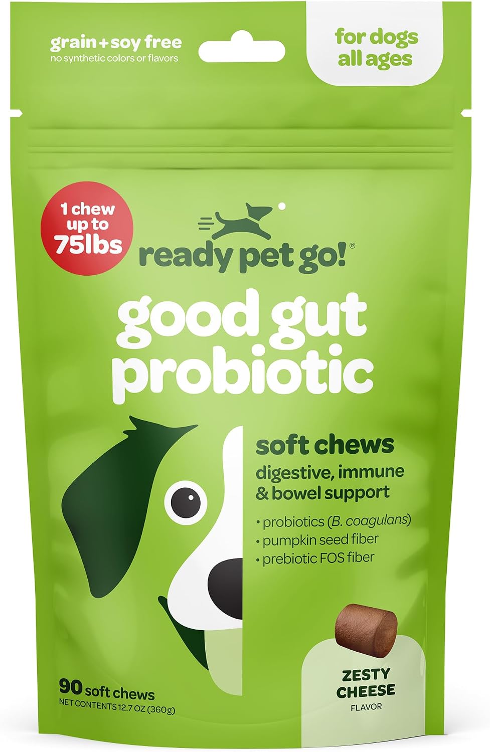 Ready Pet Go! Probiotic Chews for Dogs – Gut Health & Digestive Support with Pumpkin and Enzymes, 90 Count - görsel 8