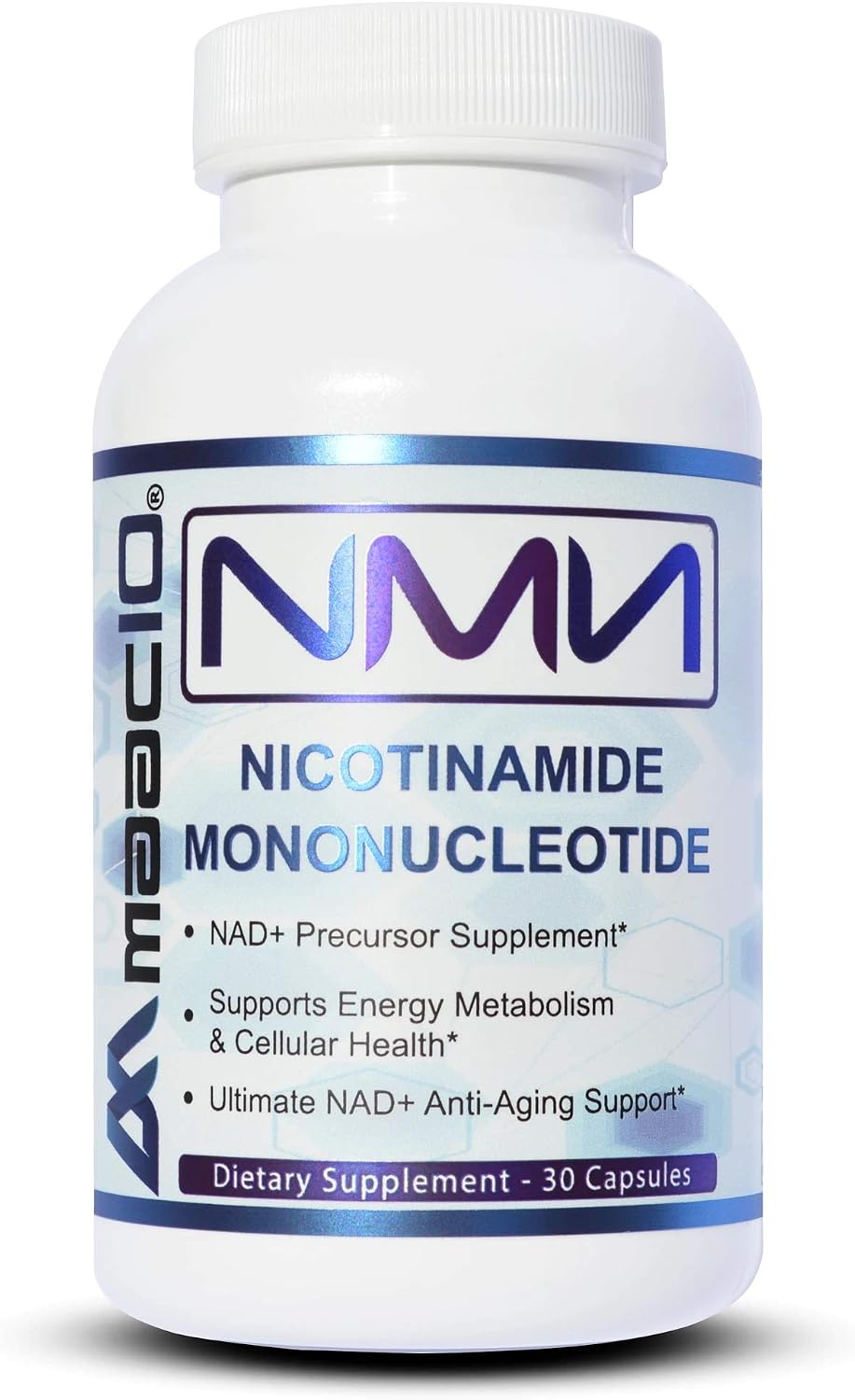 MAAC10 NMN Food Supplement – Nicotinamide Mononucleotide 125mg Capsules (30 Capsules) - görsel 1
