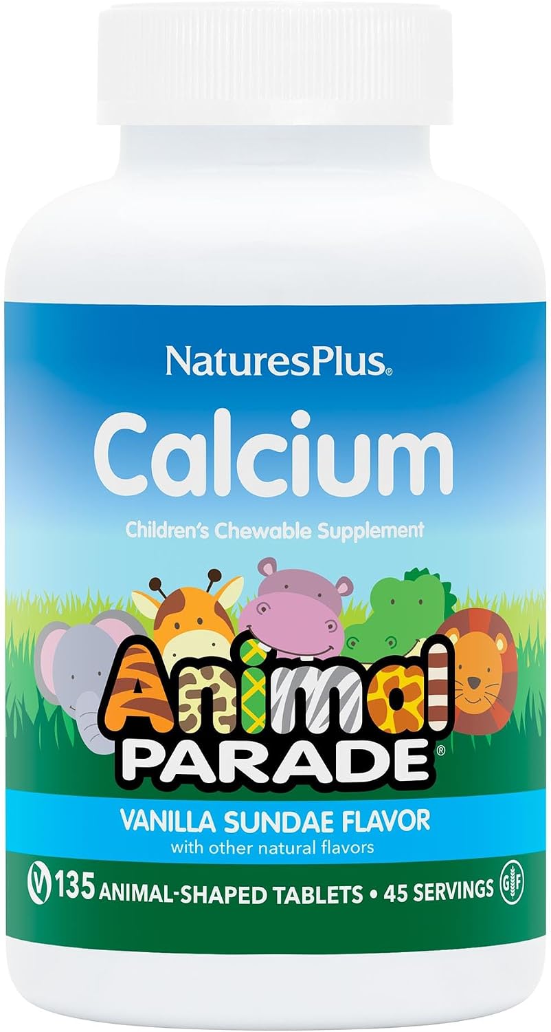 Nature's Plus Animal Parade Calcium – Vanilla Sundae – 135 Chewable Tablets - görsel 1