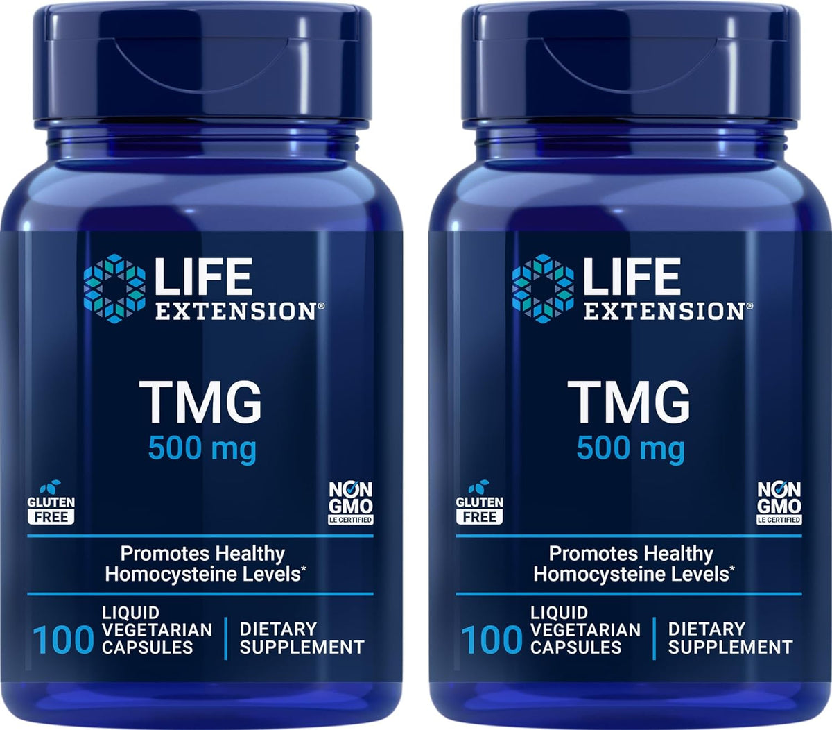 Life Extension TMG 500mg – 100 Liquid Veg Caps (Pack of 2) - görsel 1