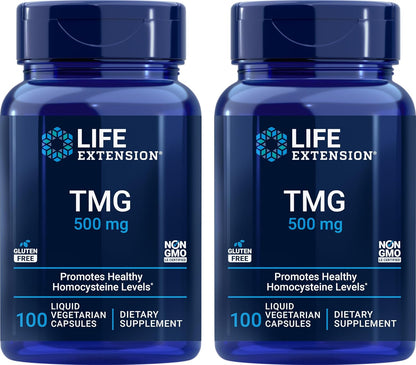 Life Extension TMG 500mg – 100 Liquid Veg Caps (Pack of 2)