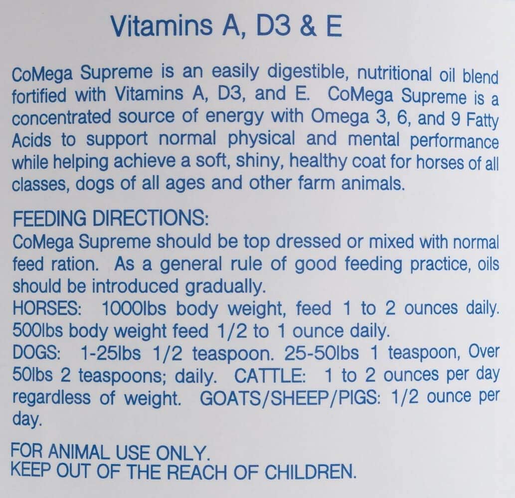 AniMed CoMega Supreme, 1 US Gallon (3.78 L), Balanced Essential Fatty Acid Coat Supplement for Horses - görsel 4