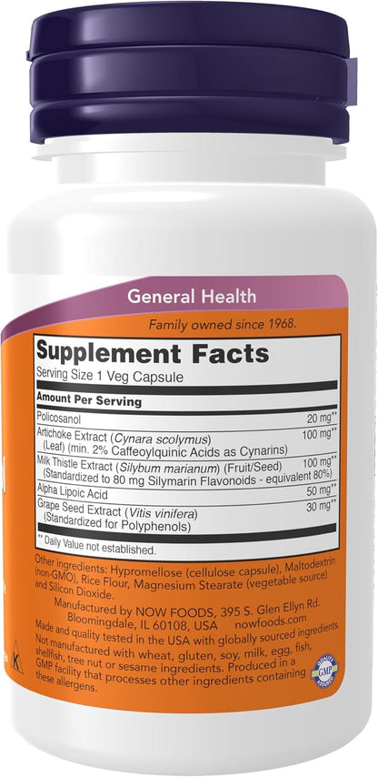NOW Foods Policosanol 20 mg, Double Strength, Blend of Long-Chain Fatty Alcohols from Sugar Cane, 90 Veg Capsules