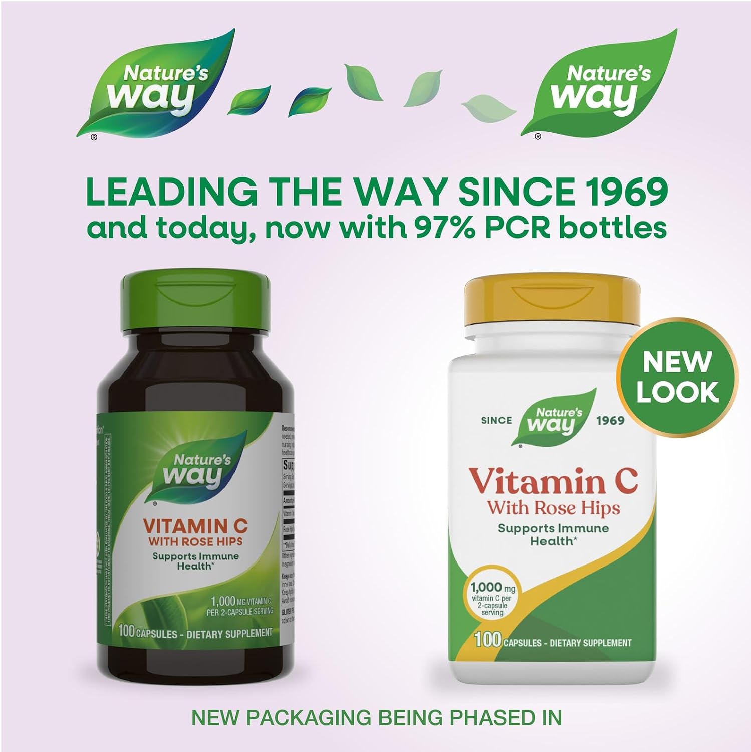 Nature's Way Vitamin C-500 with Rosehips, 1000 mg per Serving, 100 Capsules - görsel 2