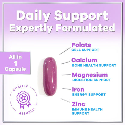 Multivitamin for Women – Complete Daily Supplement with Biotin, Iron and Vitamin D3