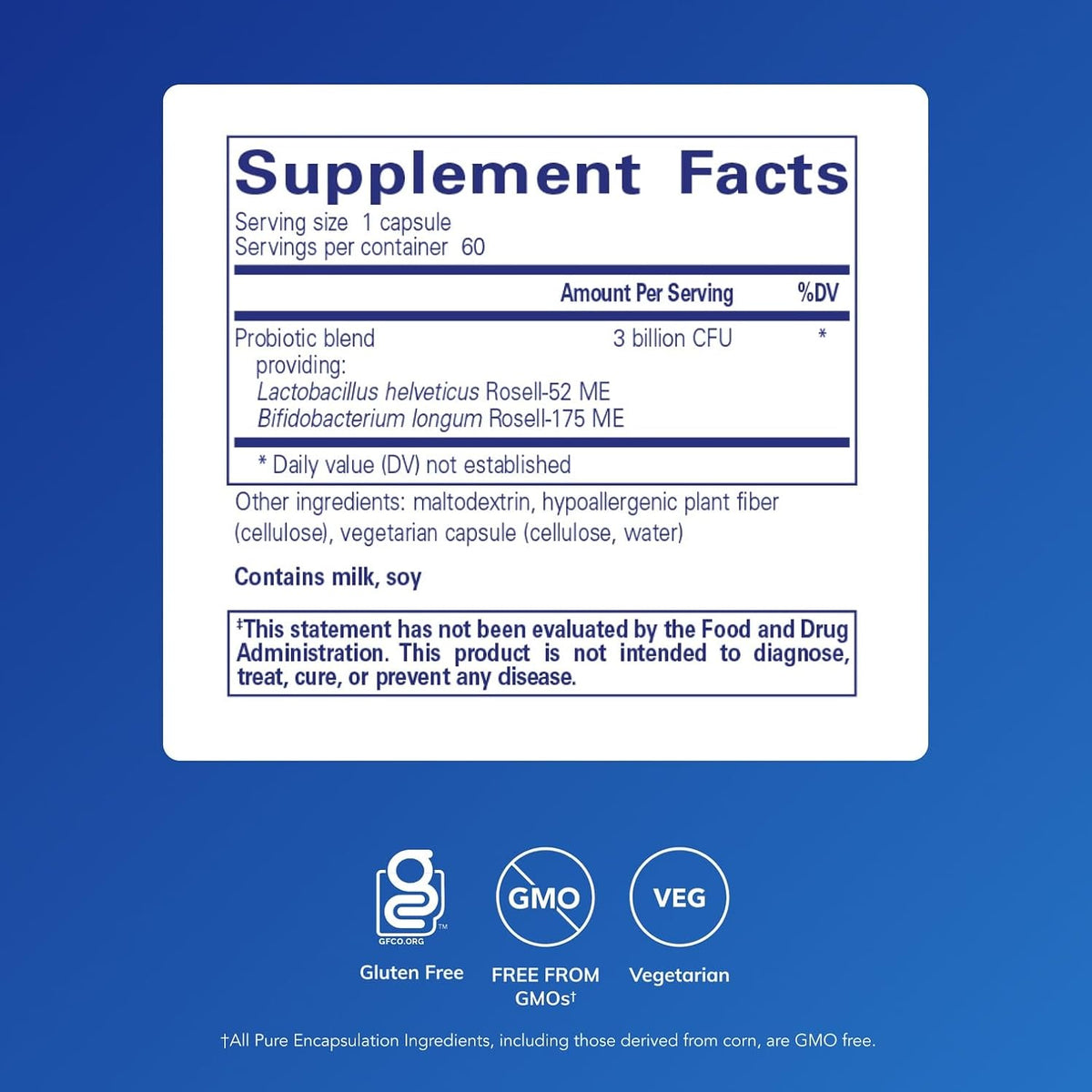 Pure Encapsulations ProbioMood – Ambient Stable Probiotic Combination for Relaxation and Digestive Function (60 Capsules) - görsel 2