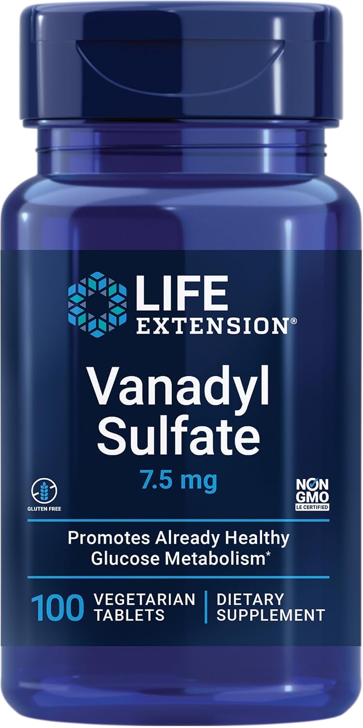 Life Extension Vanadyl Sulphate, Trace Mineral Supplement for Metabolic Support – 100 Tablets - görsel 1