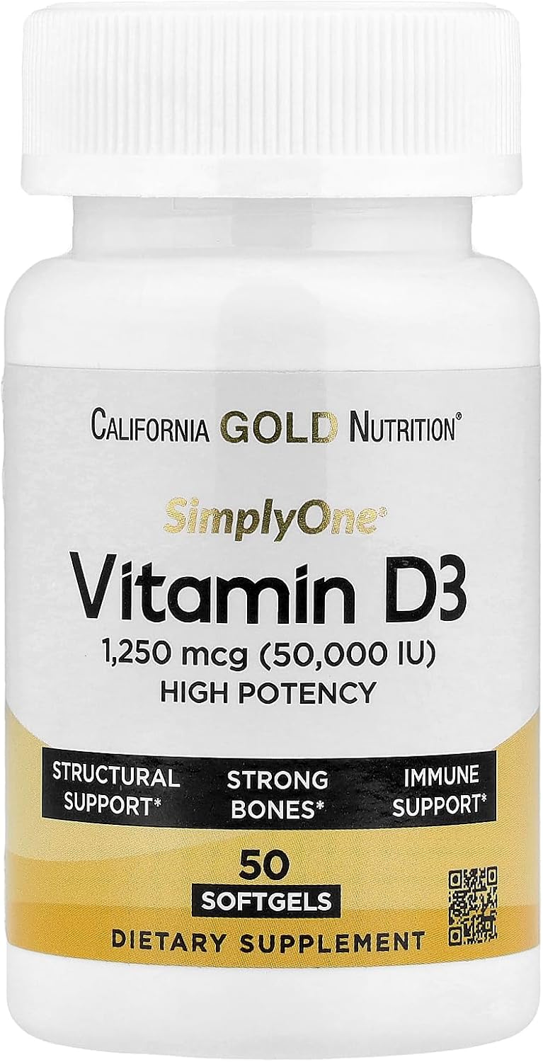 SuperNutrition SimplyOne Vitamin D3 50,000 IU – 50 Softgels - görsel 1