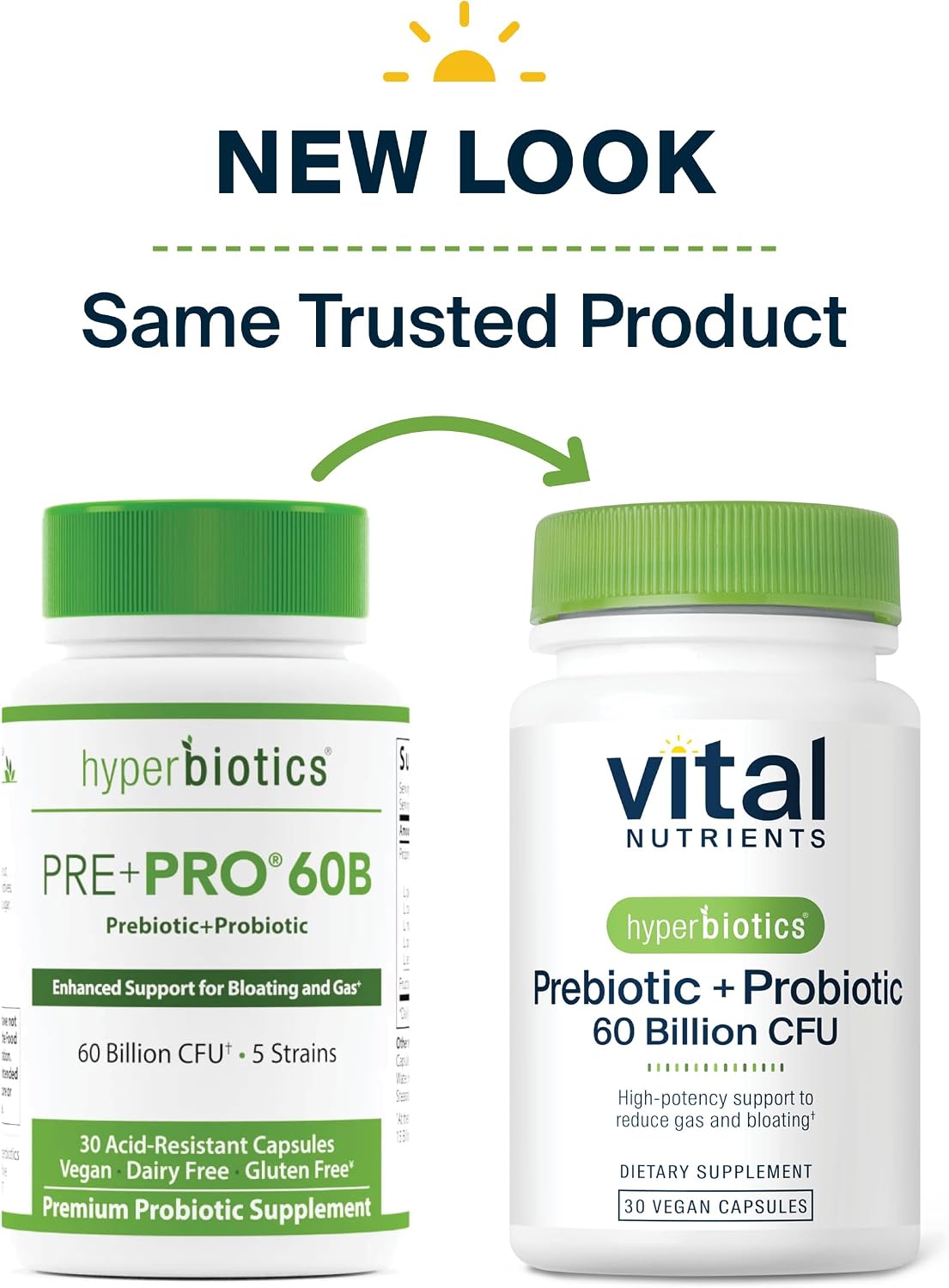 Hyperbiotics Vital Nutrients Prebiotic and Probiotic - 60 Billion CFU, 30 Vegan Capsules - görsel 9