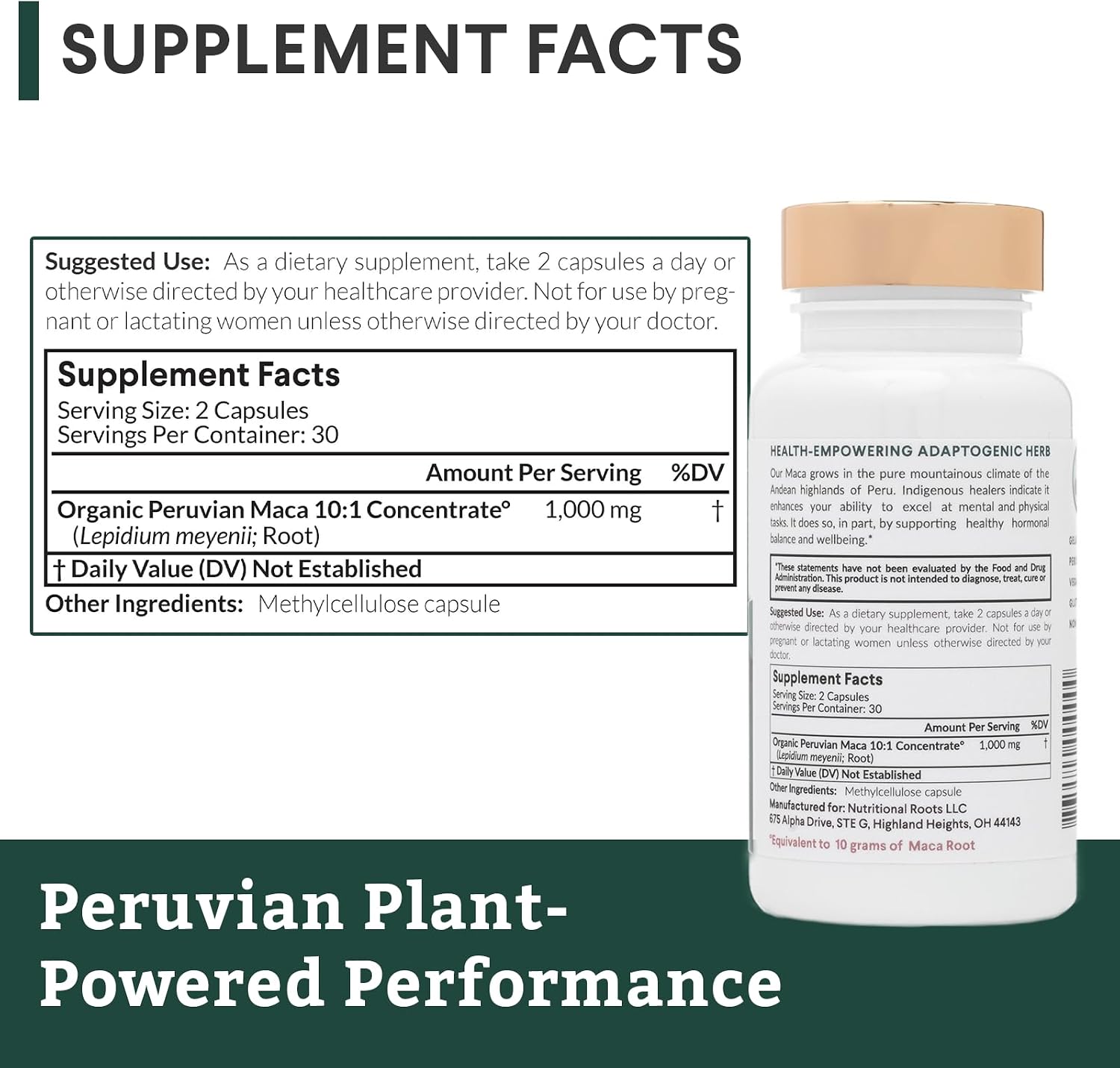 Organic Peruvian Maca Root – 60 Gelatinised Capsules (10:1 Extract) - görsel 5