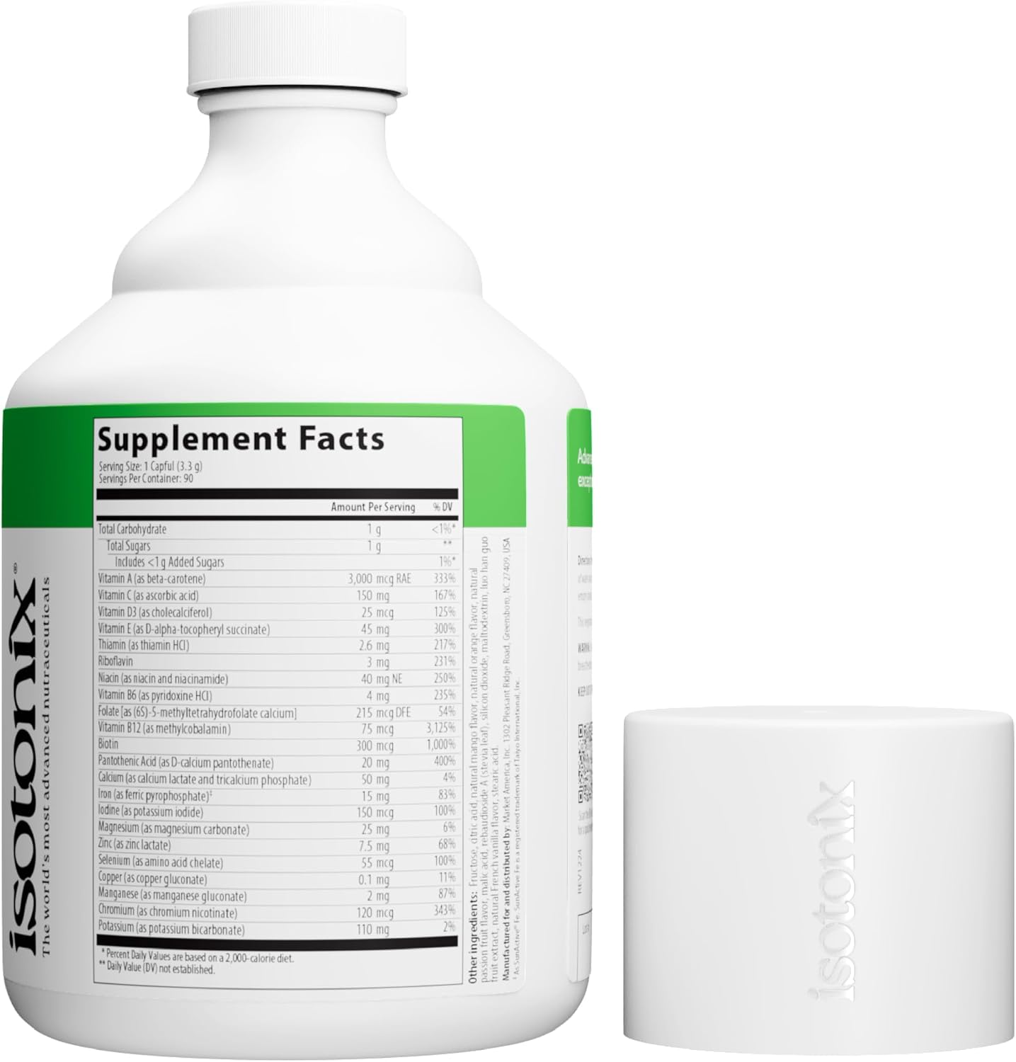 Isotonix Multivitamin with Iron — Methylated B-Complex & Antioxidants for Energy, Immune & Nervous System Support, Isotonic Powder, Vegetarian, Gluten-Free, 90 Servings - görsel 7