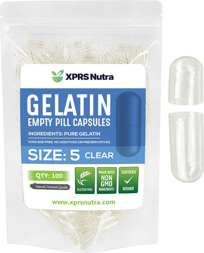 XPRS Nutra Size 5 Empty Capsules – 100 Capsules