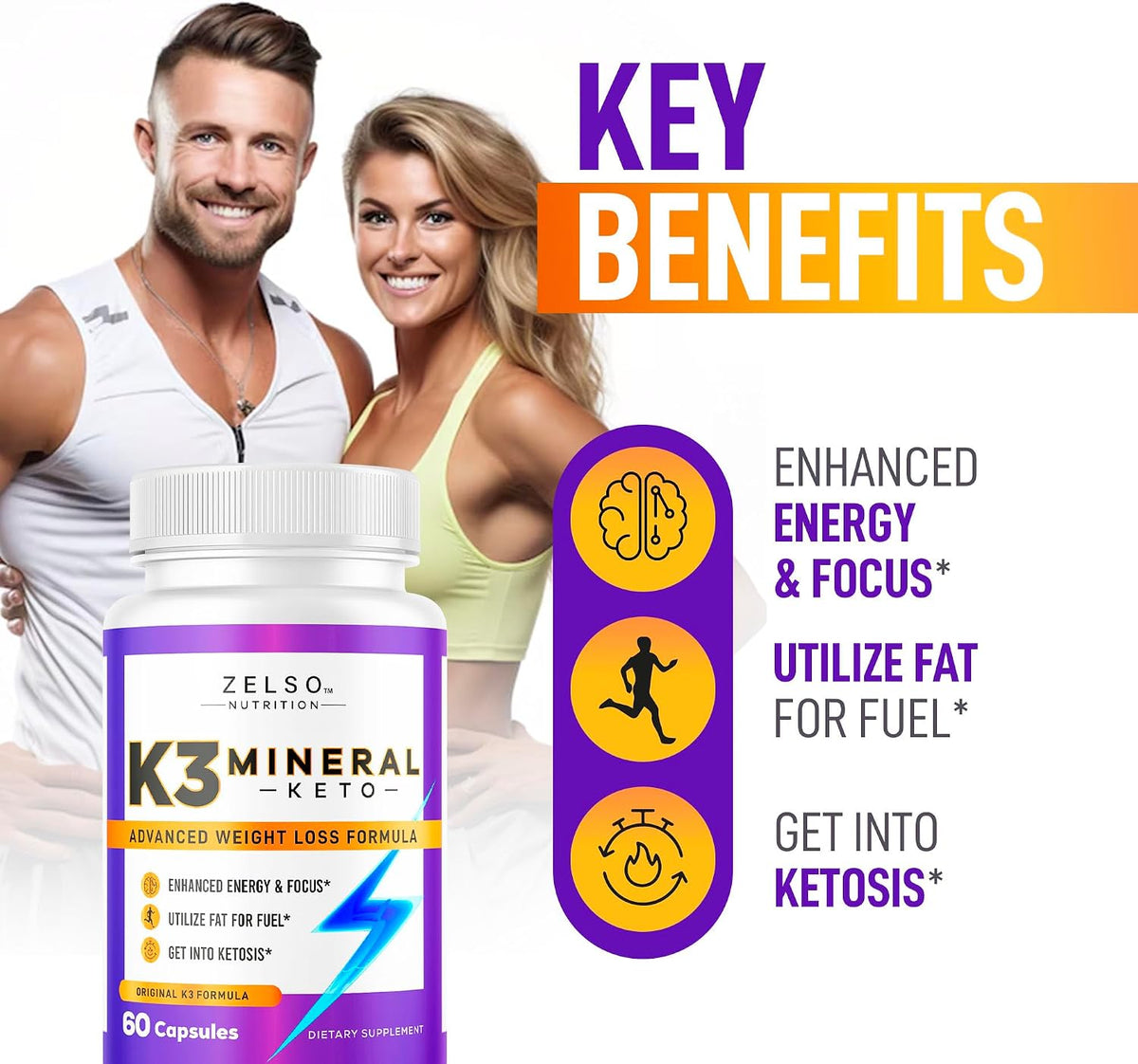 ZELSO K3 Mineral Weight Loss Pills (2 Pack) - 2 Months Supply - görsel 3