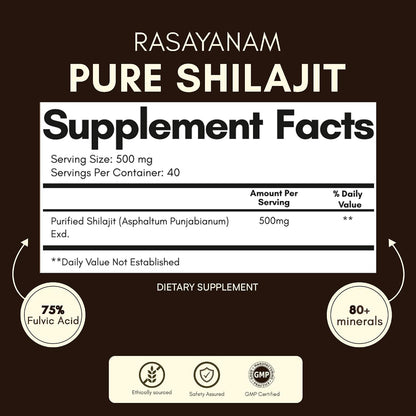 Rasayanam Pure Original Himalayan Shilajit Resin – 20g
