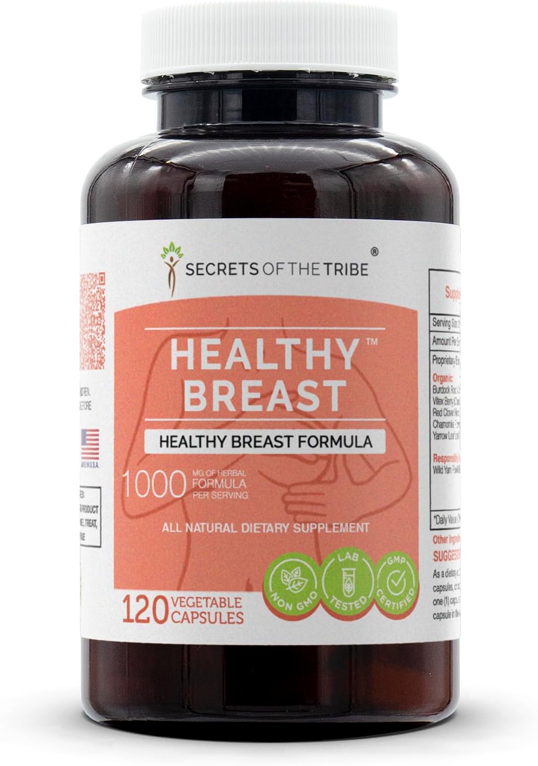 Secrets of the Tribe Healthy Breast Formula - Herbal Supplement Blend (120 Capsules) - görsel 1