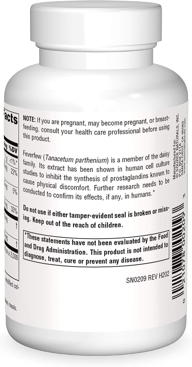 Source Naturals Feverfew Extract – 100 Tablets - görsel 2