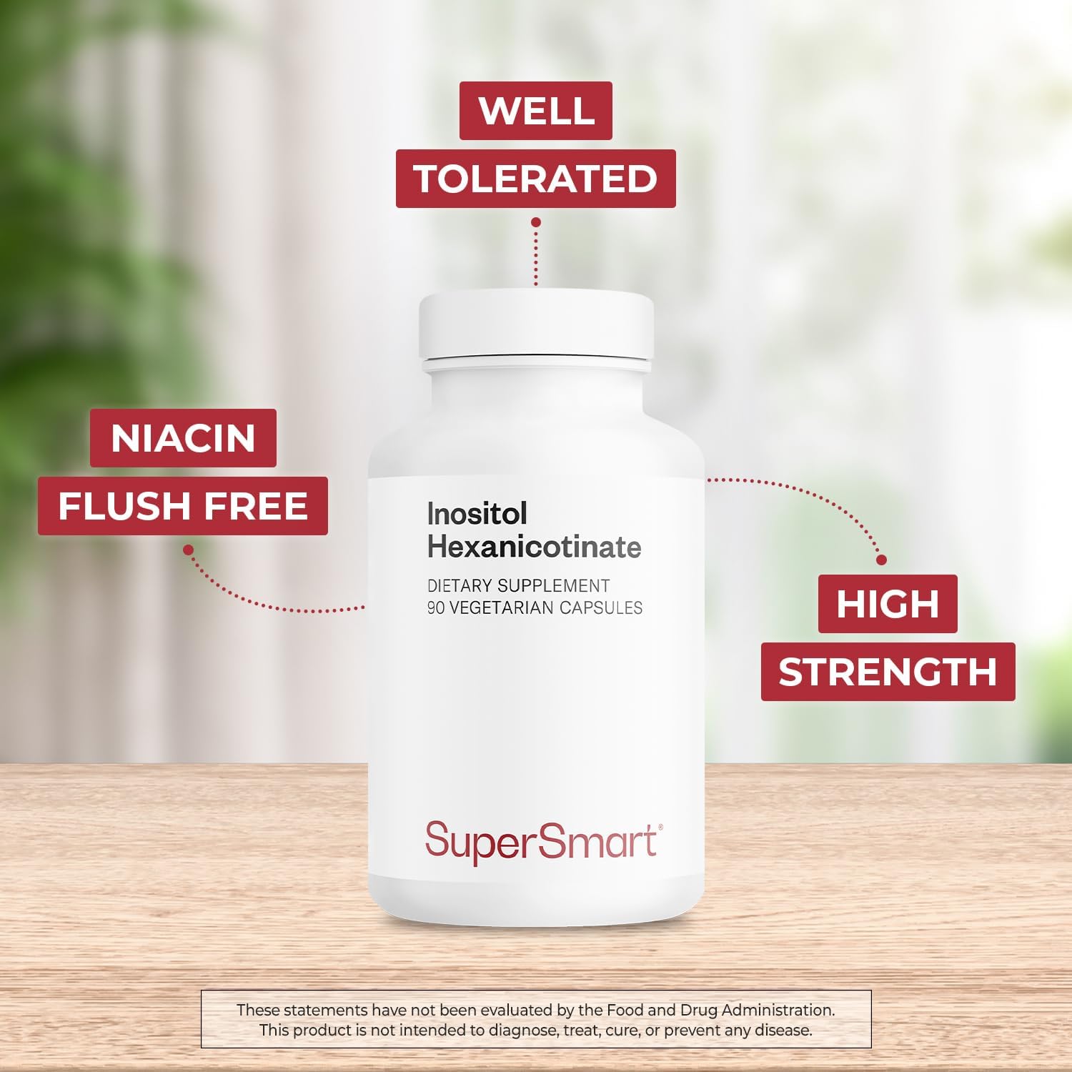 Supersmart Inositol Hexanicotinate 1500mg – Flush-Free Vitamin B3 Supplement, 90 Capsules - görsel 3