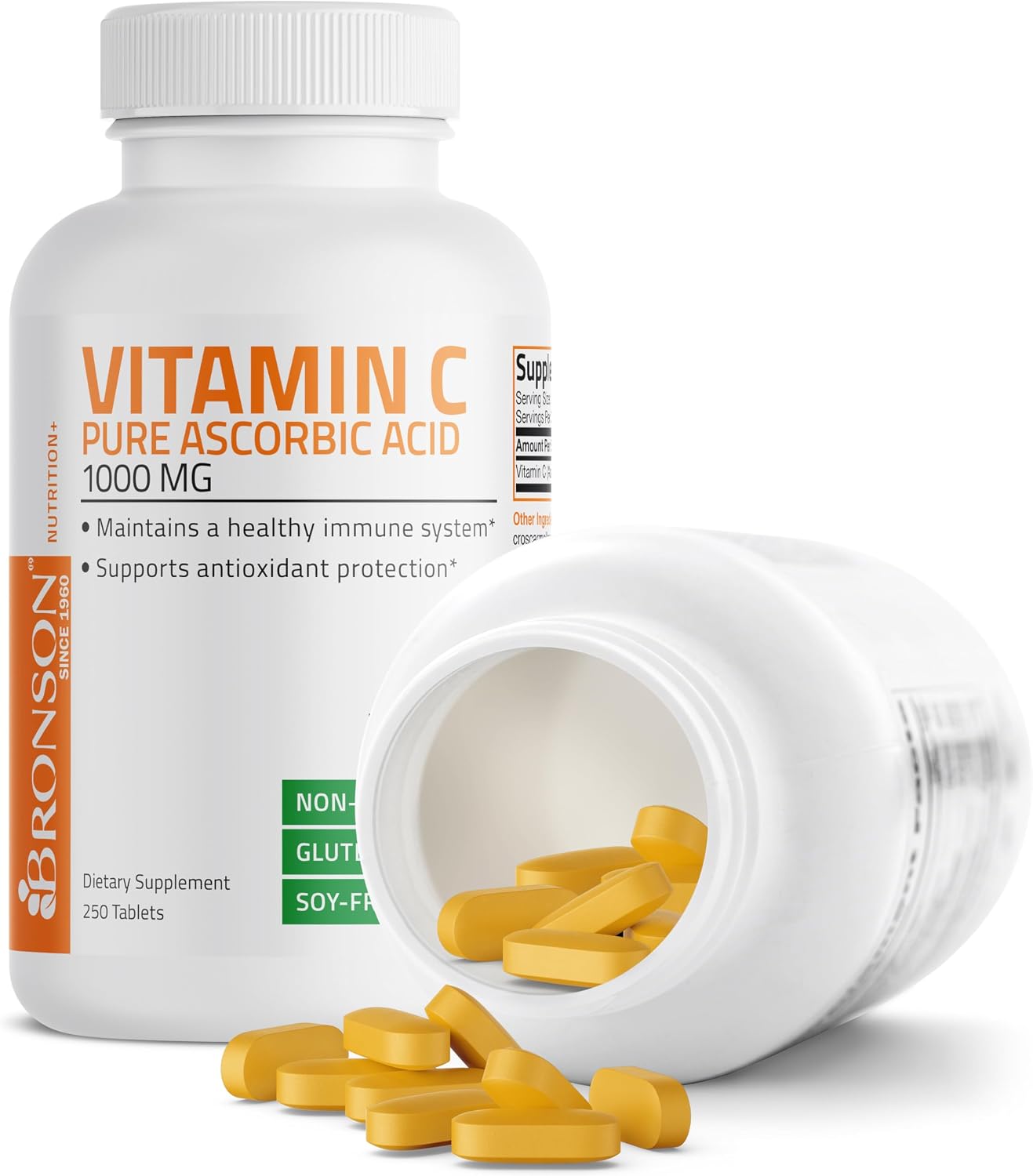 Bronson Vitamin C 1000mg – Non-GM Ascorbic Acid Tablets (250 Count) - görsel 7