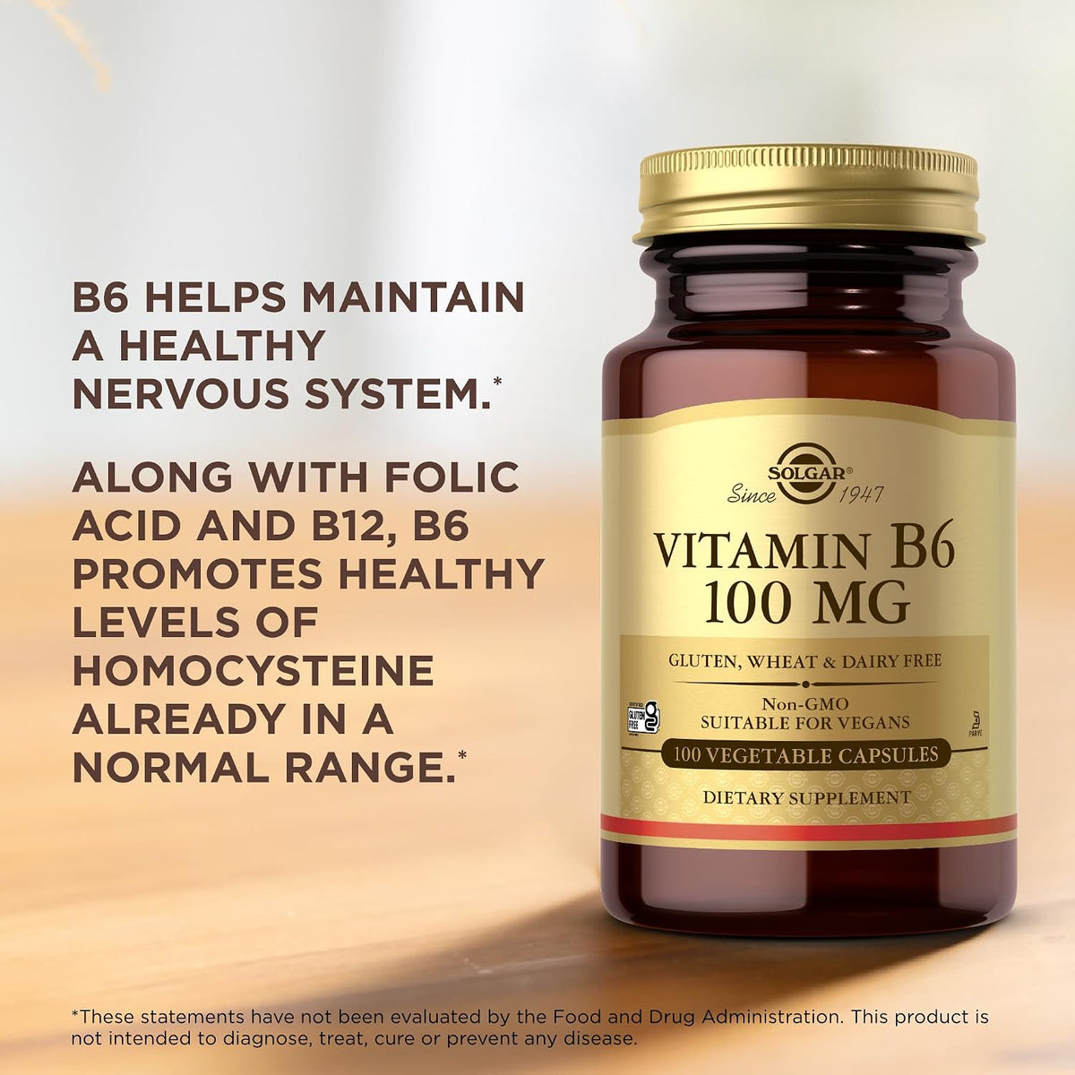 Solgar Vitamin B6 100 mg Vegetable Capsules - görsel 5