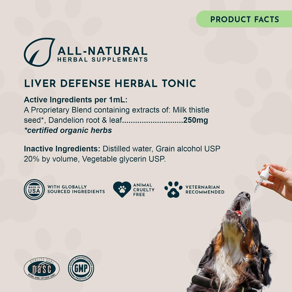 Animal Essentials Liver Defence for Dogs & Cats – Liver Support with Milk Thistle & Dandelion, 59 ml - görsel 6