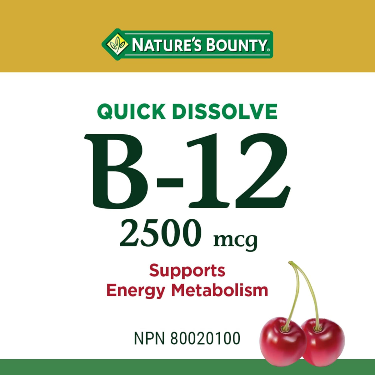 Nature's Bounty B-12 2500mcg Sublingual Tablets, 120 Count - görsel 2