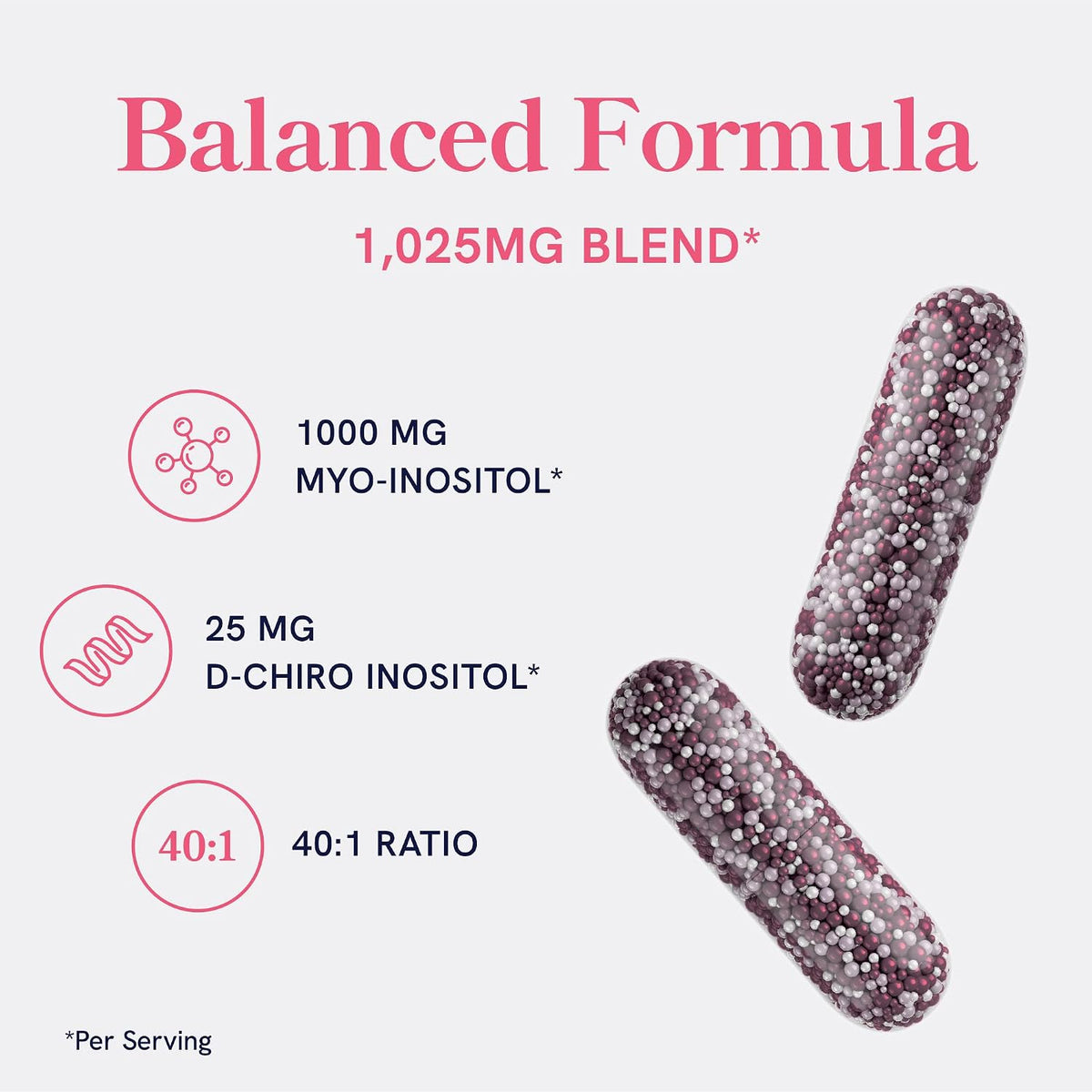 Myo-Inositol & D-Chiro Inositol for Hormone Balance for Women | Microbeadlets to Regulate Menstrual Cycle & Support Ovarian – Image 2