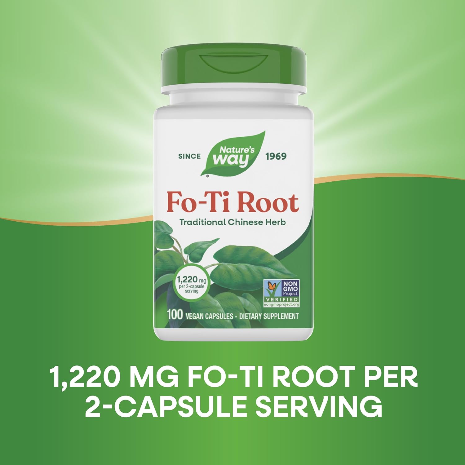 Nature's Way Fo-Ti Root, Traditional Chinese Herb, 1,220 mg per Serving, 100 Vegan Capsules - görsel 4
