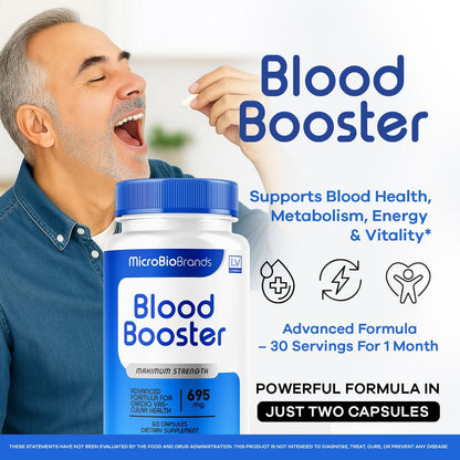 Microbio Capsules - Official Micro Bio Advanced Supplement Pills Blood Health Support Formula, All Natural Microbio for Overall Health & Wellbeing Reviews, 60 Capsules for 1 Month