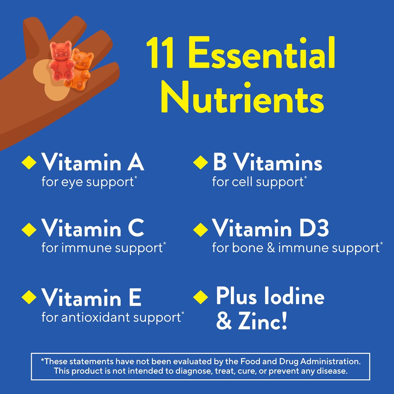 L'il Critters Kids Multivitamin Gummies – No Added Sugar, 100 Gummies - görsel 3