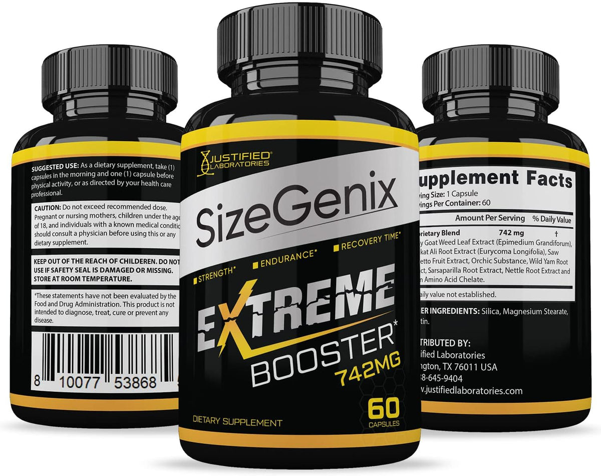 (10-Pack) Sizegenix 742mg All-Natural Advanced Men's Health Formula 600 Capsules - görsel 6