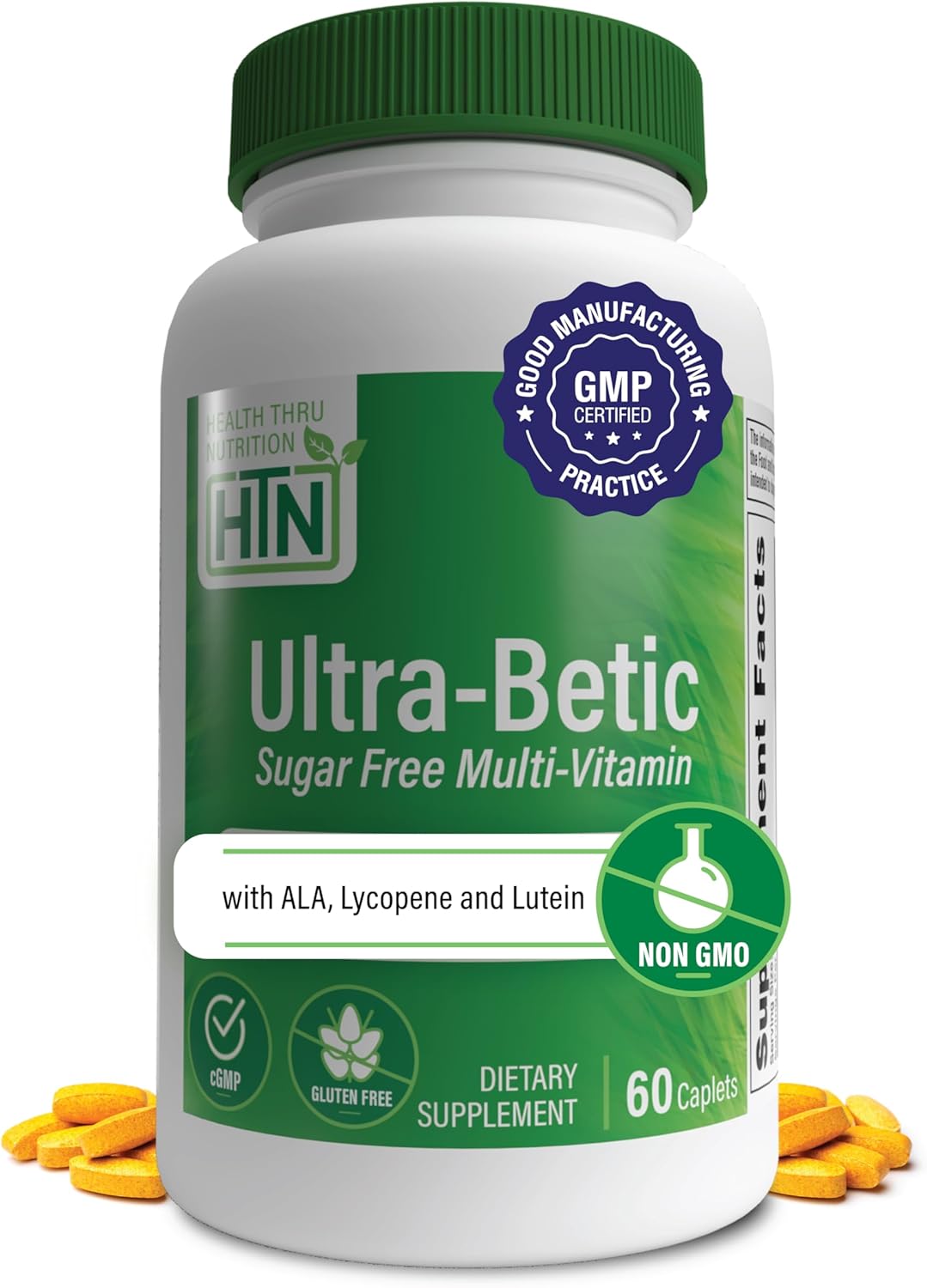 Health Thru Nutrition Ultra-Betic Multivitamin | 60 Tablets | Supports Nerve, Vision, Energy | with ALA, Lycopene - görsel 1