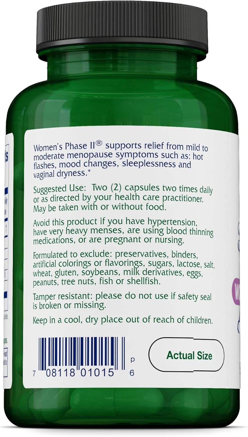Vitanica Women's Phase II, Menopause Support, Vegan, 90 Capsules - görsel 3