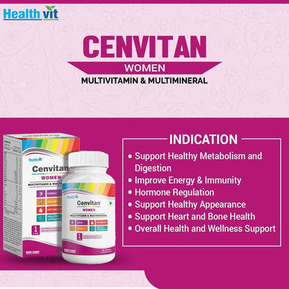 Dharma Healthvit Cenvitan Women's Multivitamin & Multimineral with 26 Nutrients