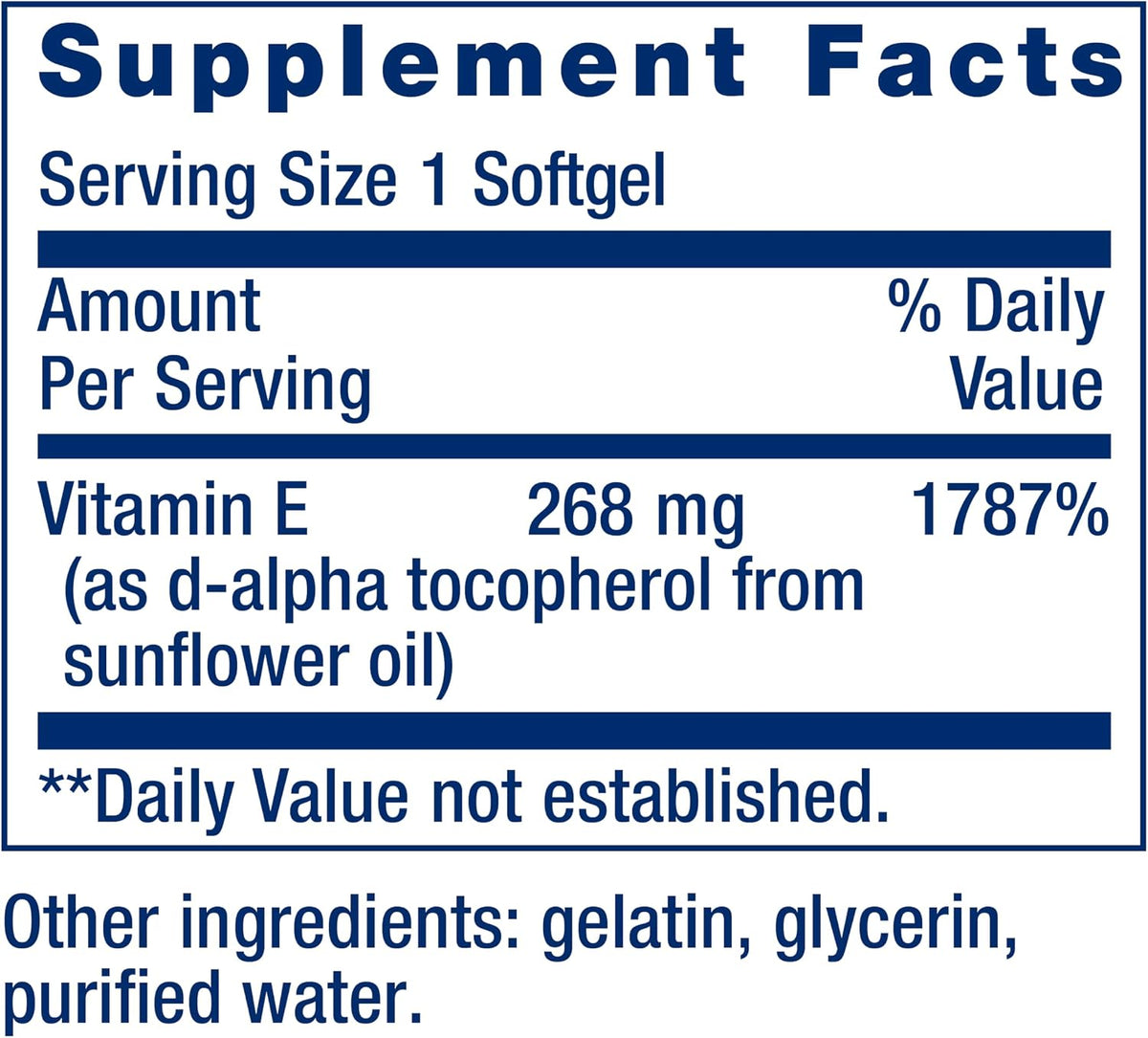Life Extension Super Vitamin E, 268 mg (400 IU), Natural Vitamin E Supplement, 90 Softgels - görsel 3