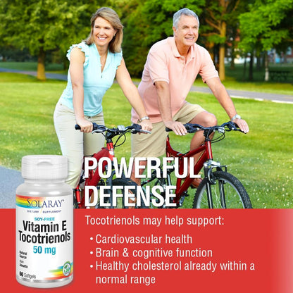 SOLARAY Vitamin E Tocotrienols 50mg | Antioxidant & Immune Support | Soy Free | 50 Capsules