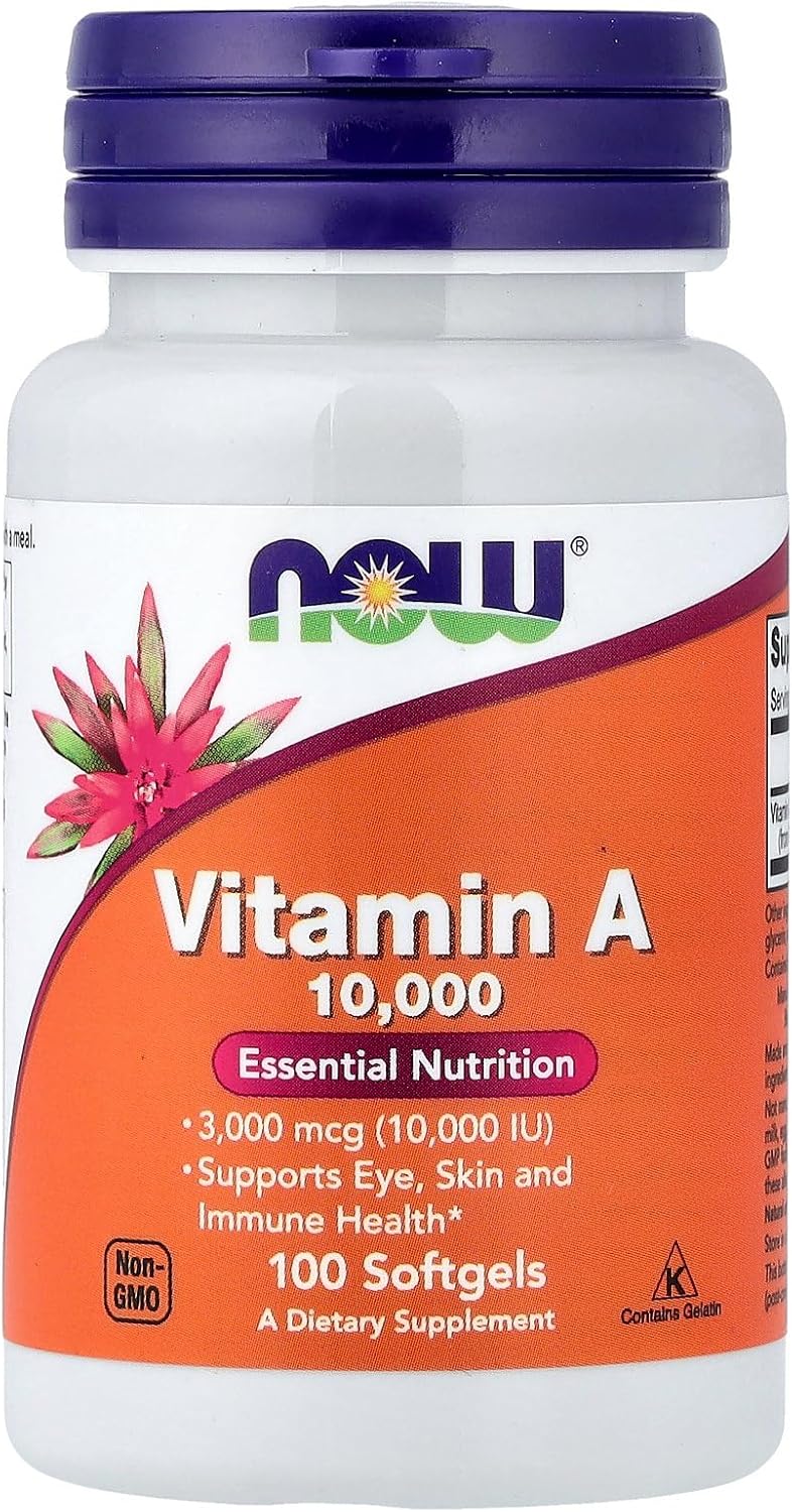 Now Foods Vitamin A 10,000 IU, 100 Softgels - görsel 1