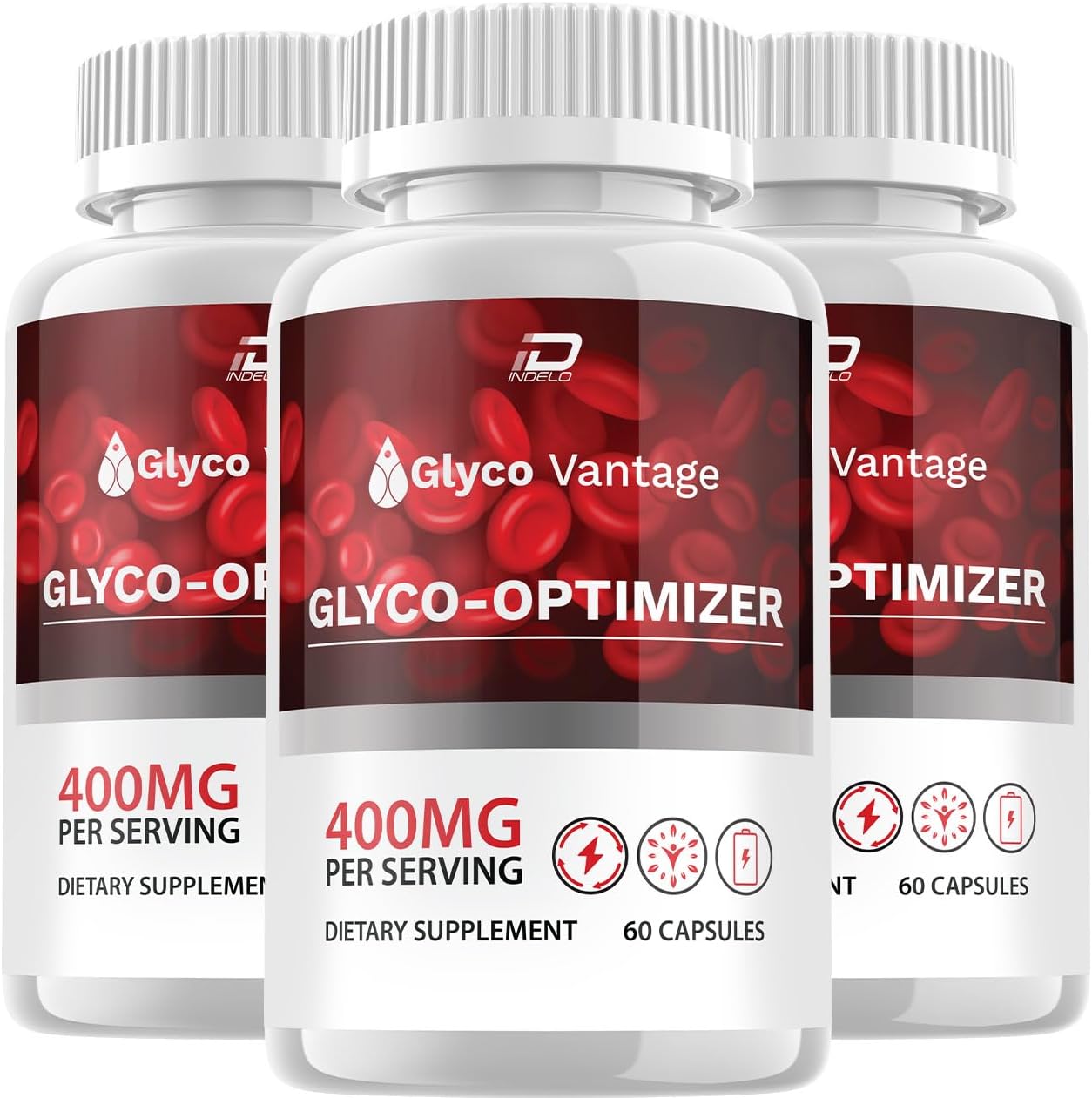 Glyco Vantage Capsules - All Natural Supplement for Healthy Levels (3 Pack - 180 Capsules) - görsel 1