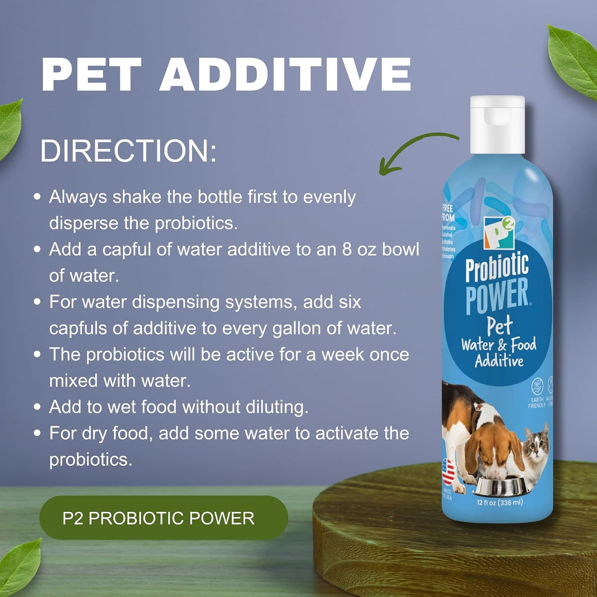 P2 Probiotic Power Pet Water and Food Additive – 340 g - görsel 4