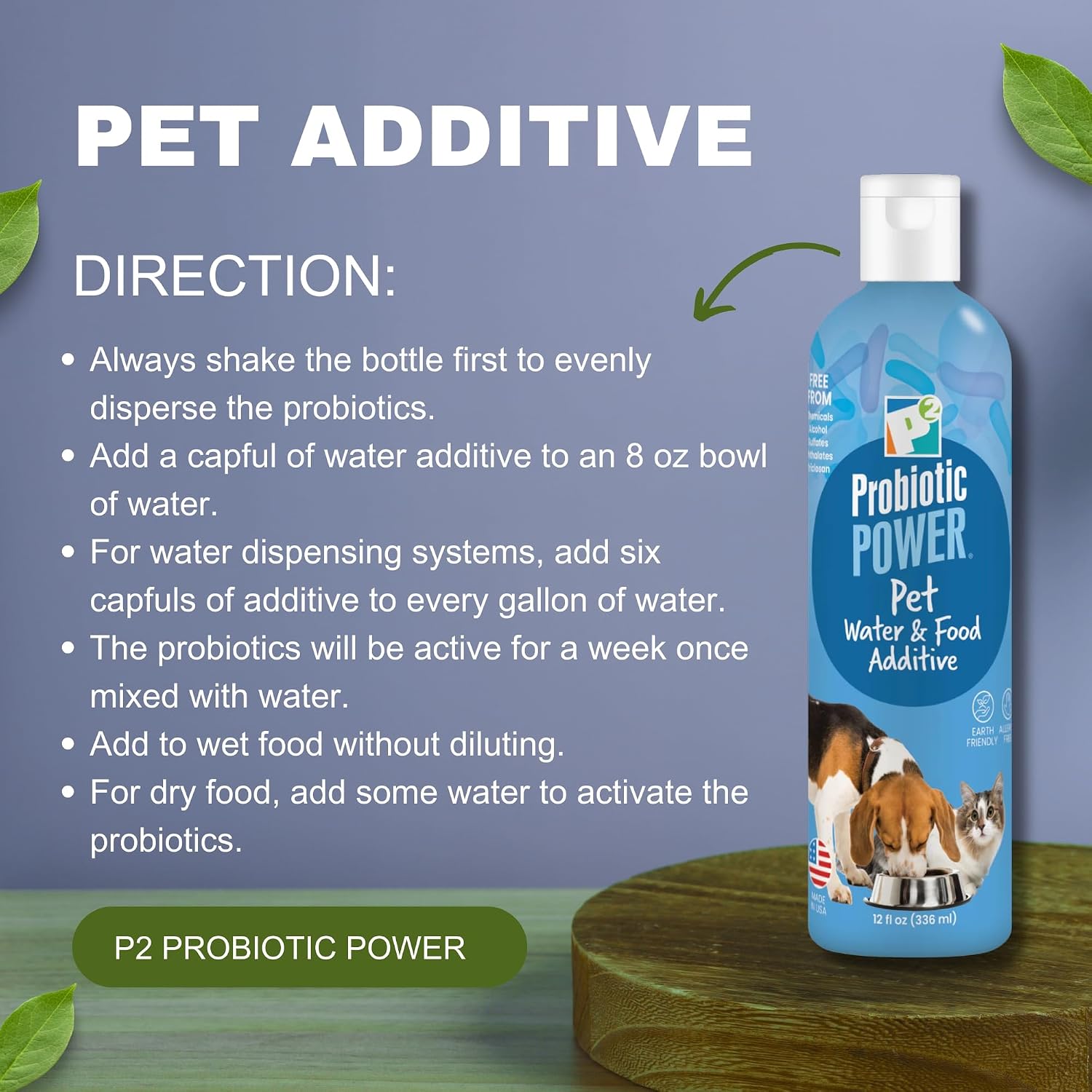 P2 Probiotic Power Pet Water and Food Additive – 340 g - görsel 4