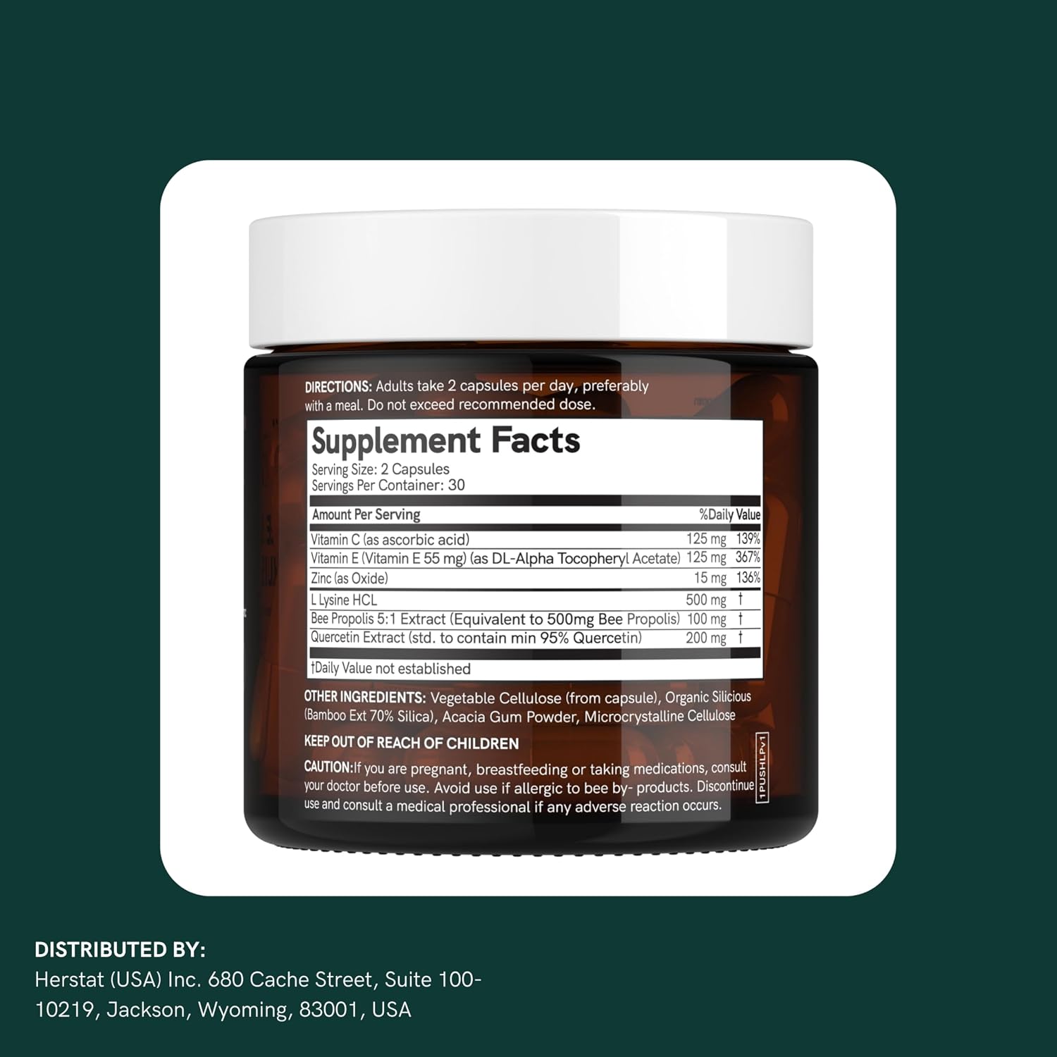 Dr Sosnowski's L-Lysine & Propolis Supplements | High Potency L-Lysine Immune Support Formula with 5:1 Propolis Extract, Quercetin, Vitamin C, Vitamin E and Zinc - görsel 6