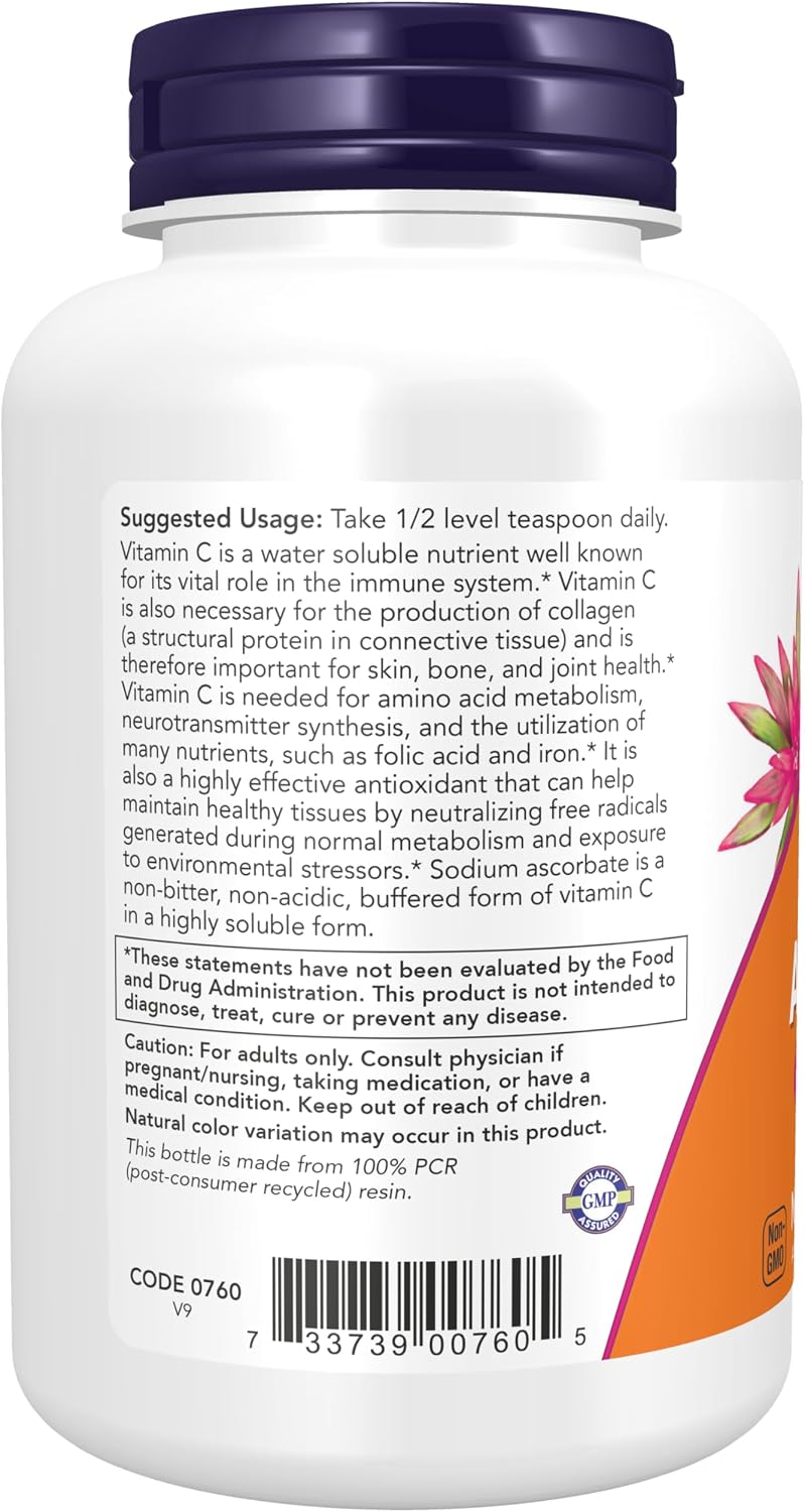 NOW Foods Sodium Ascorbate Powder, Buffered Vitamin C, 227 g - görsel 3