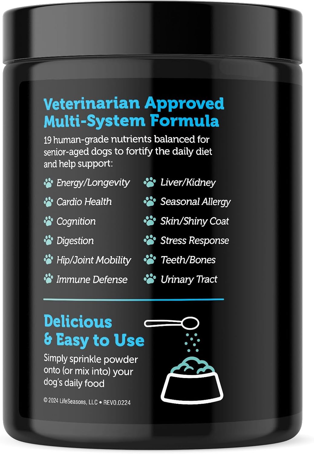 LifeStages Pet Nutrition Stage 3: Senior Dog Formula for Hip & Joint Support, Cognitive Health, and Healthy Skin & Coat - Natural Ingredients - Fish Oil, Flaxseed, Turmeric & Probiotics, Veterinary Approved - görsel 3
