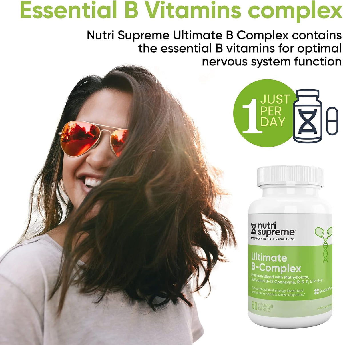 Nutri Supreme Ultimate B Complex – Highly Absorbable Essential B Vitamins with Methylfolate, 60 Capsules - görsel 4