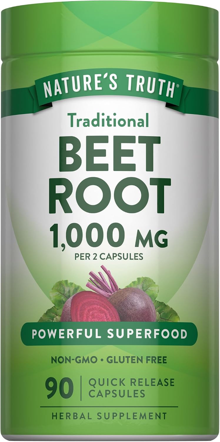 Nature's Truth Beet Root Capsules, 1000mg, 90 Capsules - görsel 1