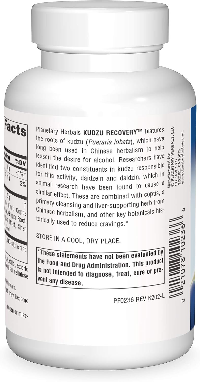 Planetary Herbals Kudzu Recovery 750 mg – Anti-Alcohol and Liver Support – 120 Tablets - görsel 2