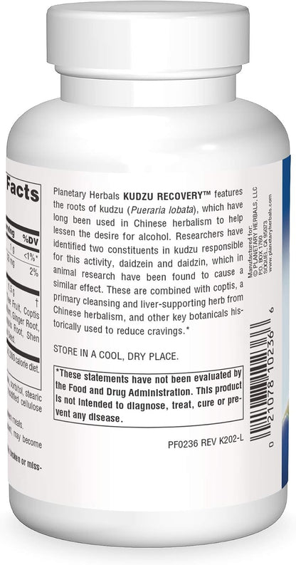 Planetary Herbals Kudzu Recovery 750 mg – Anti-Alcohol and Liver Support – 120 Tablets